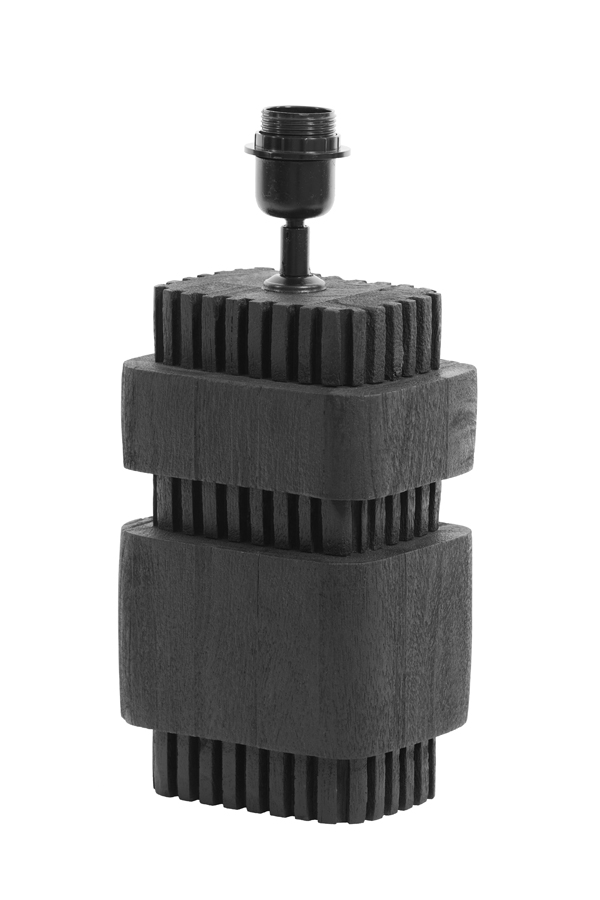 Lamp Base 17x13x37 Cm Sakura Wood Matt Black