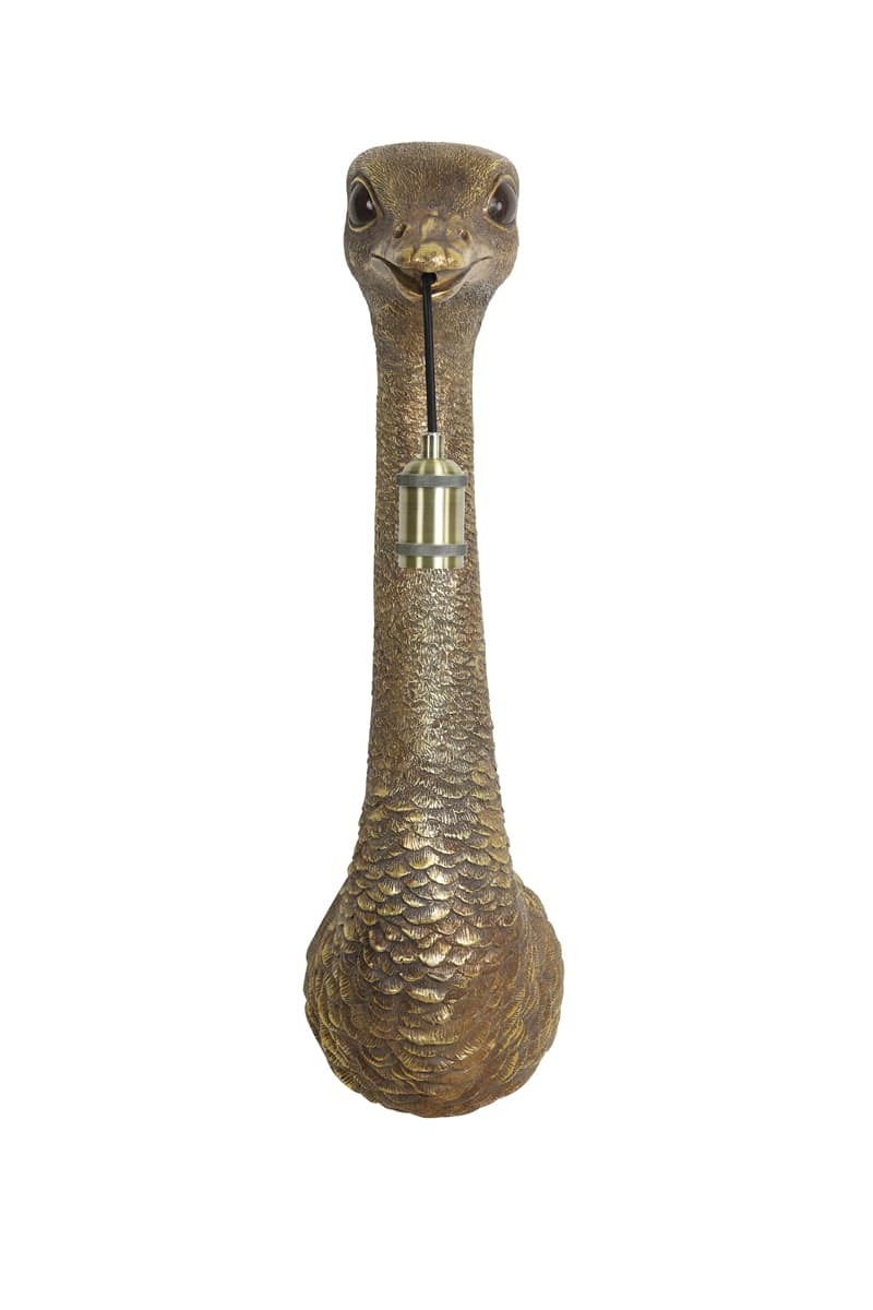 Wall Lamp 25x19x72 Cm Ostrich Antique Bronze