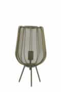Table lamp 25x45 cm PLUMERIA dark green