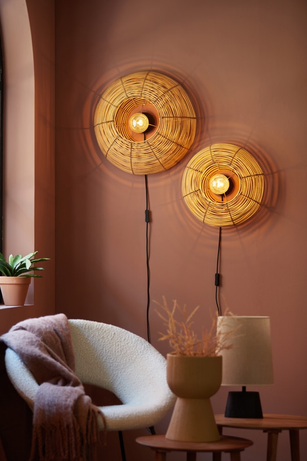 Wandlamp Mataka 8211 Bruin 8211 60cm
