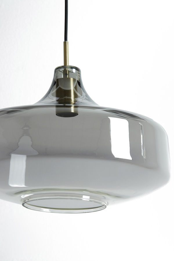 Hanging Lamp 39 5 215 27 Cm Solna Antique Bronze Smoked Glass