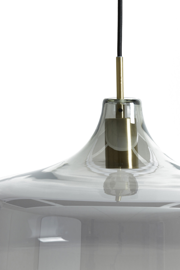 Hanging Lamp 39 5 215 27 Cm Solna Antique Bronze Smoked Glass