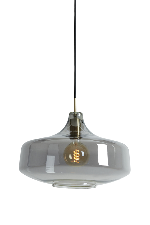 Hanging Lamp 39 5 215 27 Cm Solna Antique Bronze Smoked Glass