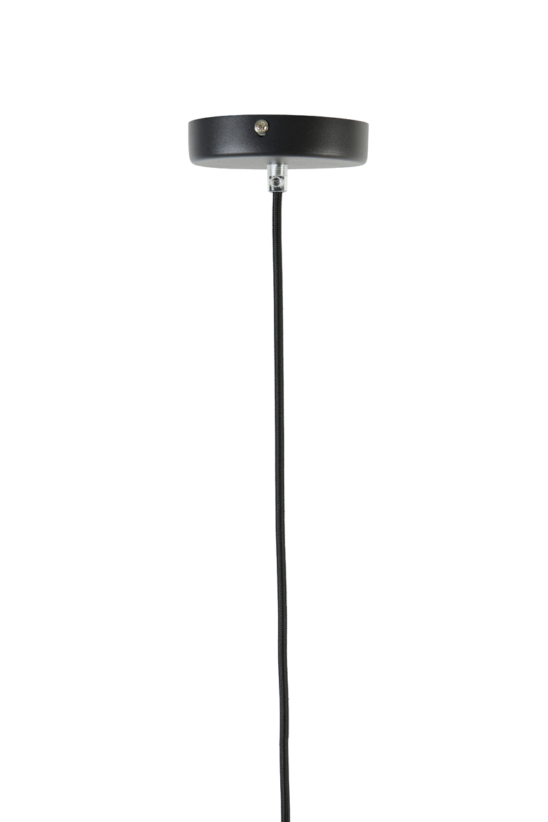Hanglamp 40x34cm Mayson Smoked Glas Mat Zwart