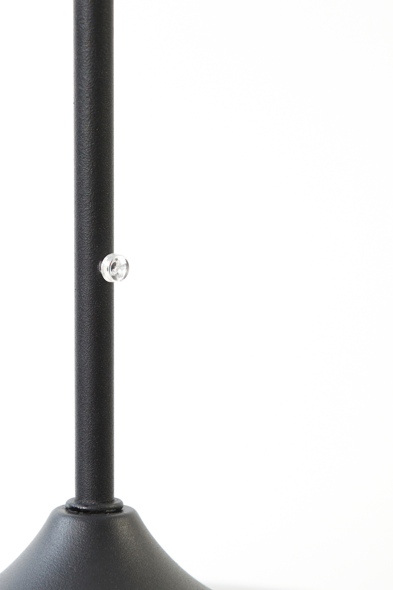 Hanglamp 40x34cm Mayson Smoked Glas Mat Zwart