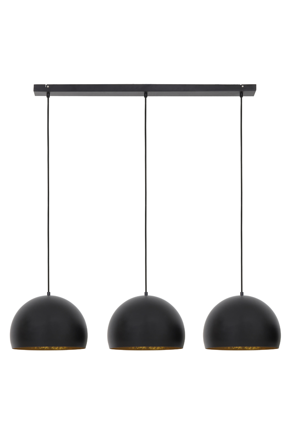 Hanging Lamp 3l 120x33x25 Cm Jaicey Matt Black Gold