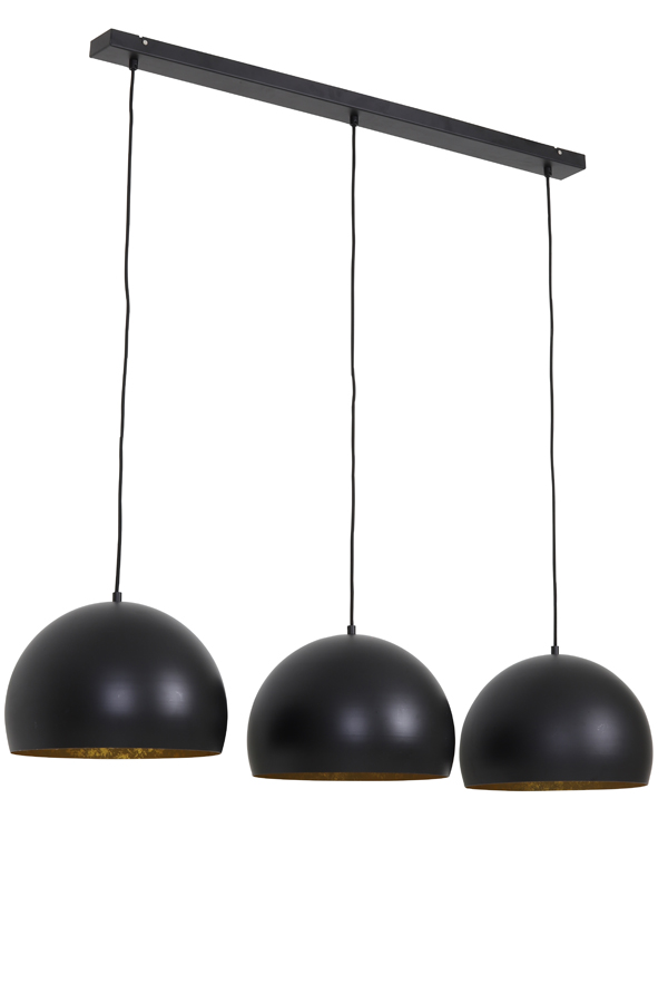 Hanging Lamp 3l 120x33x25 Cm Jaicey Matt Black Gold