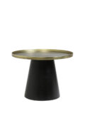 Salontafel Popeta - Antiek Brons/Zwart - Ø60cm