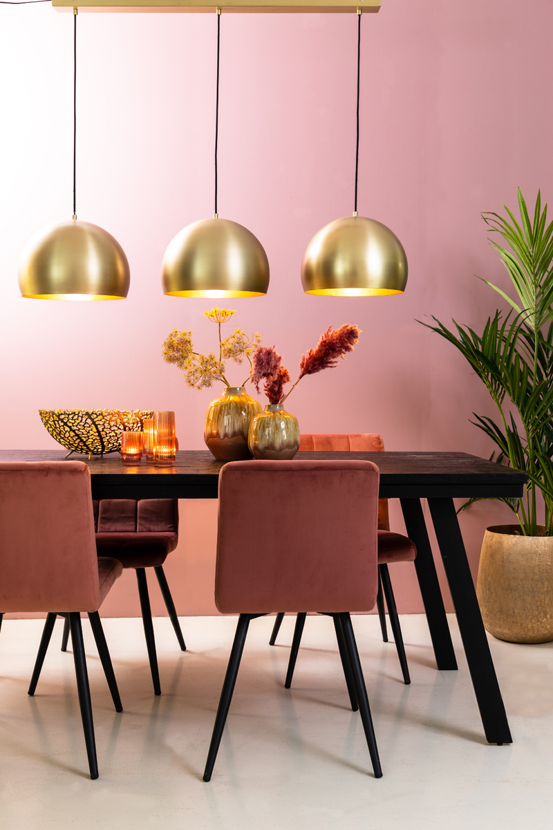 Hanglamp 3l 120x33x25 Cm Jaicey Mat Goud
