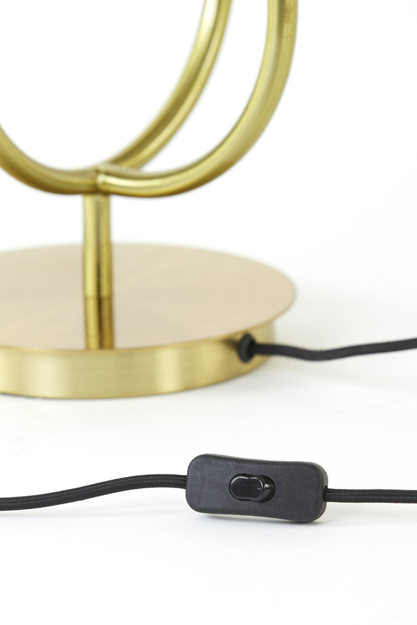 Table Lamp 3l 38x20x60 Cm Magdala Glass Brown Gold