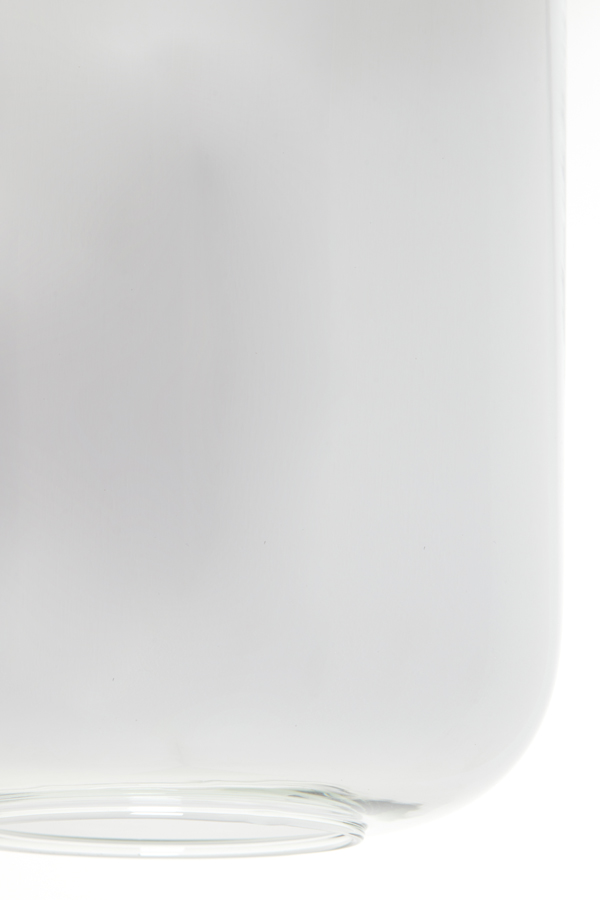 Hanglamp 3l 100x22x32 Cm Lekar Zwart Smoked Glas