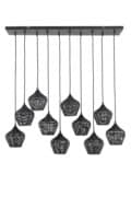 Hanglamp 10L 120x25x29,5 cm ALVARO mat zwart