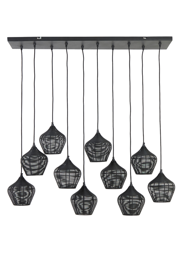 Hanglamp 10l 120x25x29 5 Cm Alvaro Mat Zwart