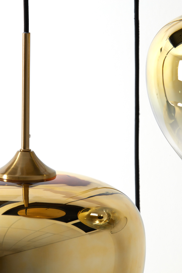 Hanging Lamp 3l 40 215 160 Cm Mayson Glass Gold Clear Gold
