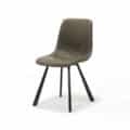 Eetkamerstoel Bari Zwart Stof Vintage Taupe