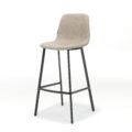 Barkruk Bari Zwart Stof Vintage Beige