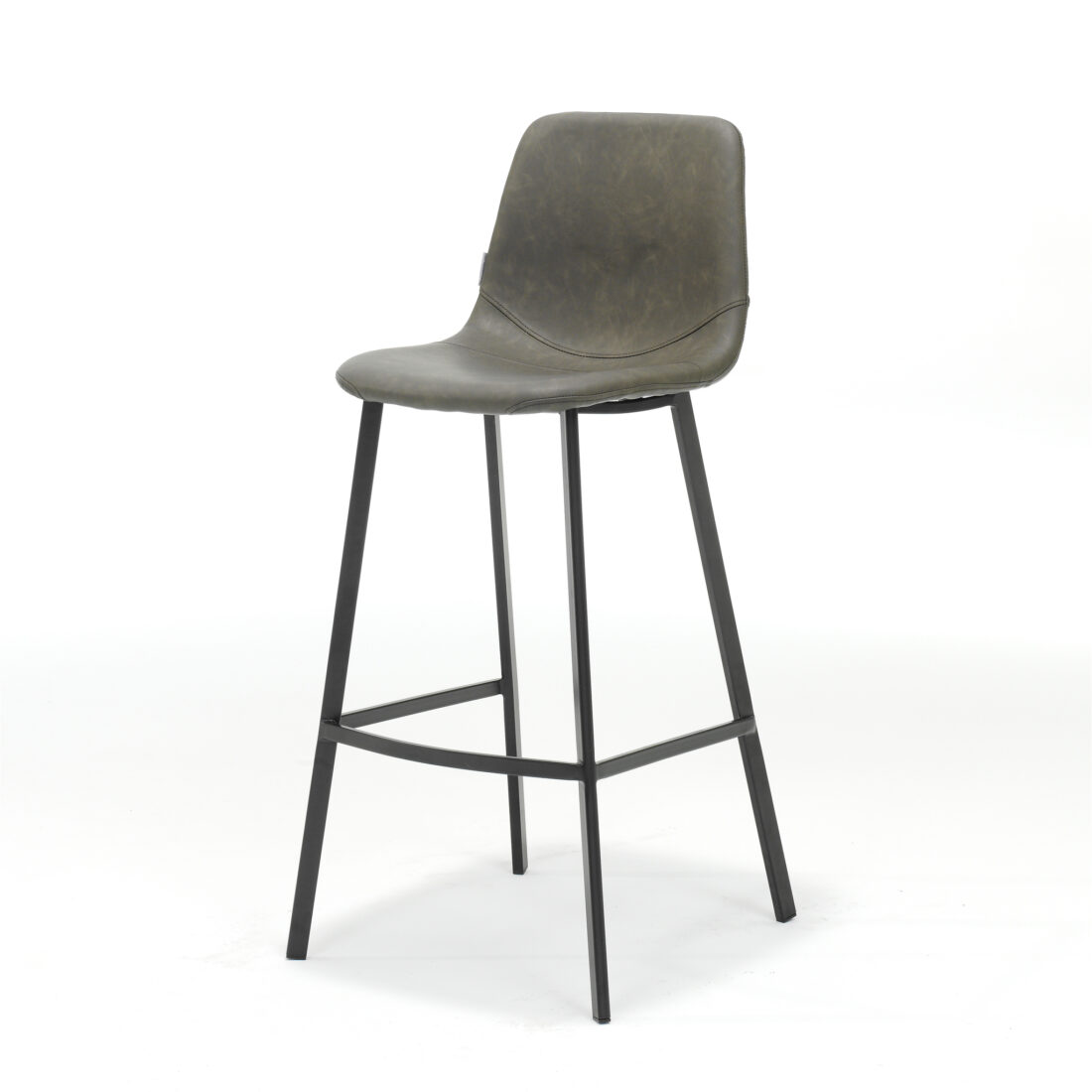 Barkruk Bari Zwart Stof Vintage Taupe