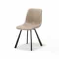 Eetkamerstoel Bari Zwart Stof Vintage Beige