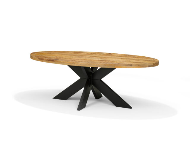 Eetkamertafel Stellar 8211 Mangohout 8211 240x120cm Ovaal