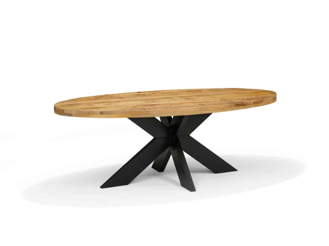 Eetkamertafel Stellar 8211 Mangohout 8211 Metaal 8211 240 215 120 Cm 8211 Ovaal Eetkamertafel Stellar 8211 Mangohout 8211 Metaal 8211 240 215 120 Cm 8211 Ovaal
