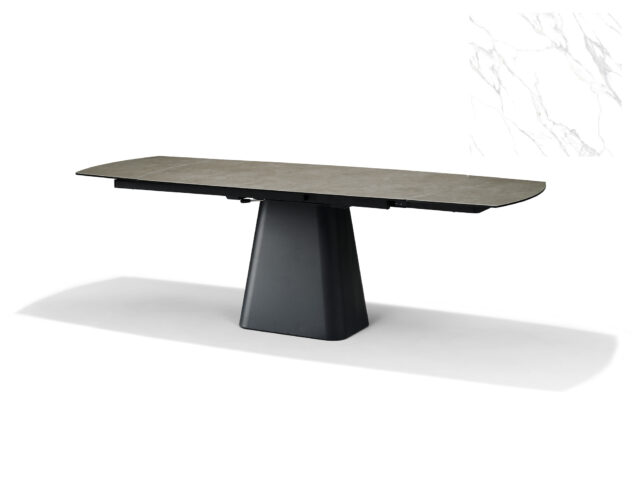 Eetkamertafel Rick Uitschuif 160 215 90 2 X 40cm Deckstone Wit Marmer