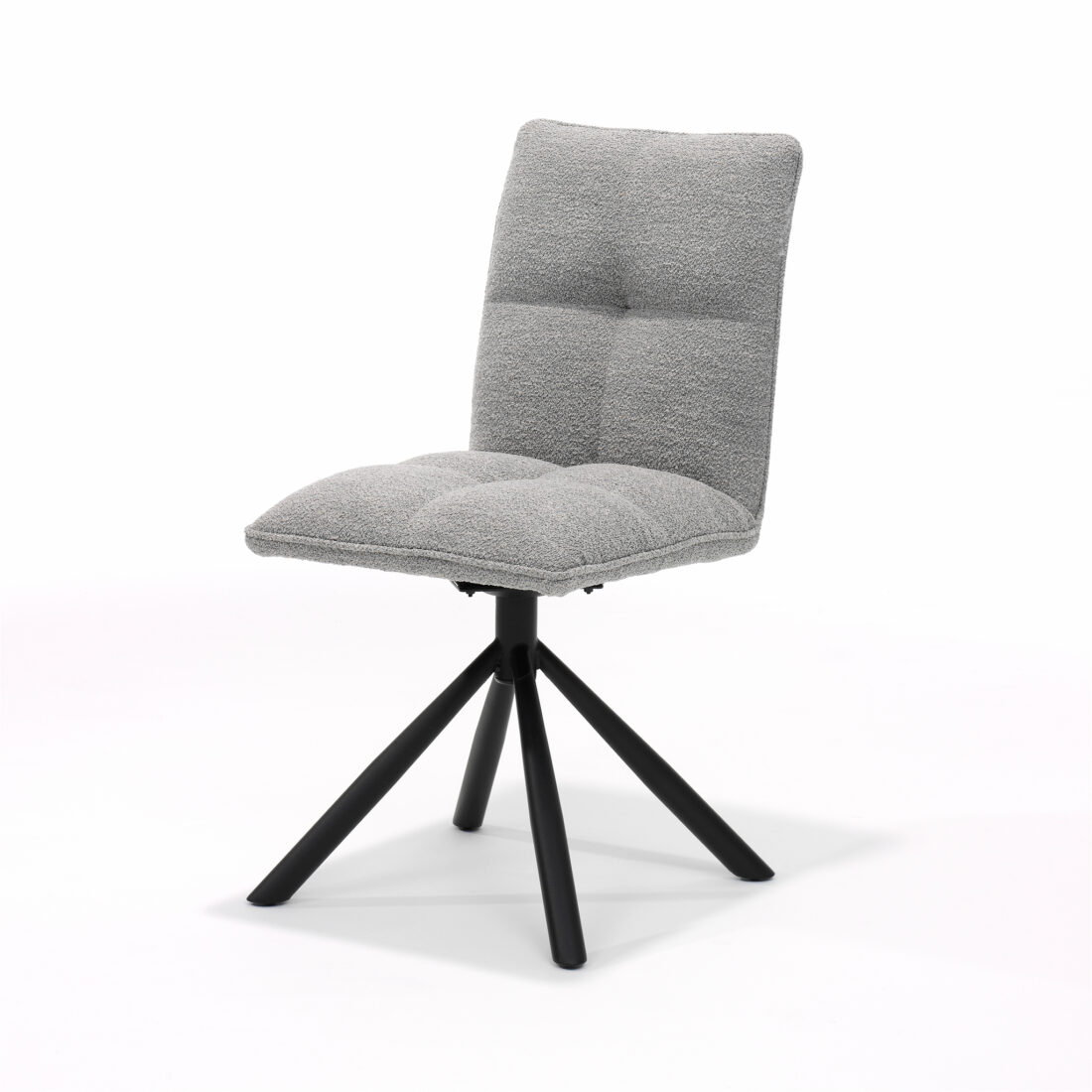Eetkamerstoel Leon Mt2 Stof Alpine Steel 149 Draaivoet 180