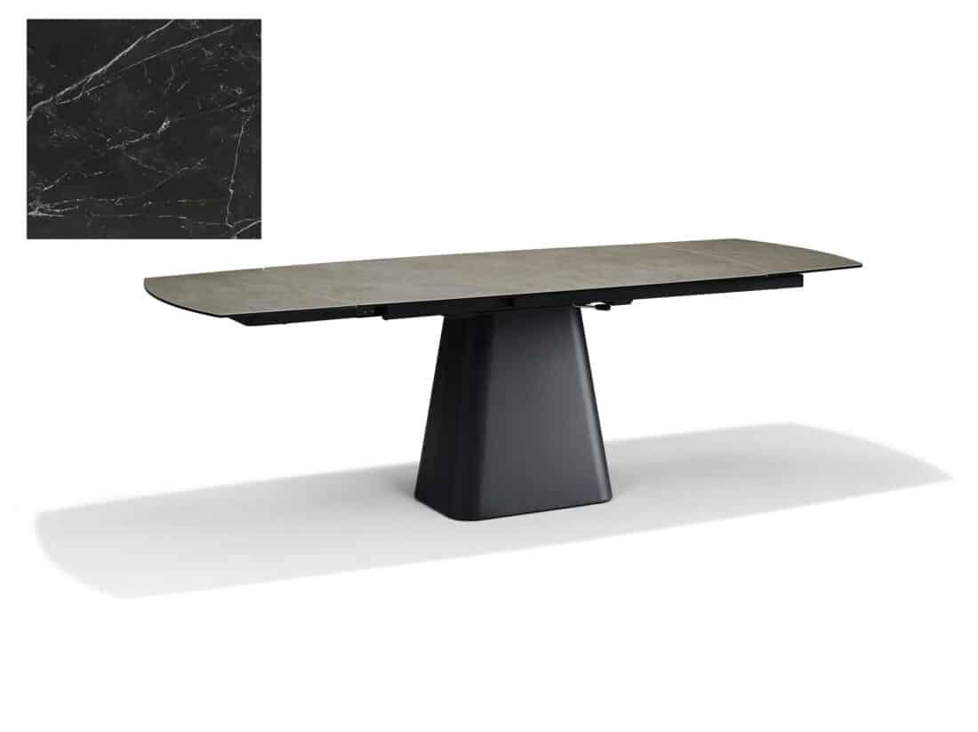 Eetkamertafel Rick 8211 Deckstone Zwart Marmer 8211 Uitschuif 8211 160x90cm 2x40cm Eetkamertafel Rick 8211 Deckstone Zwart Marmer 8211 Uitschuif 8211 160x90cm 2x40cm