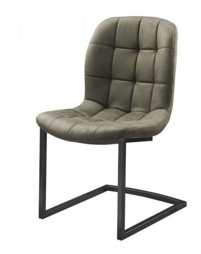 Eetkamerstoel Savannah Zwart 8211 Stof Soft Groen