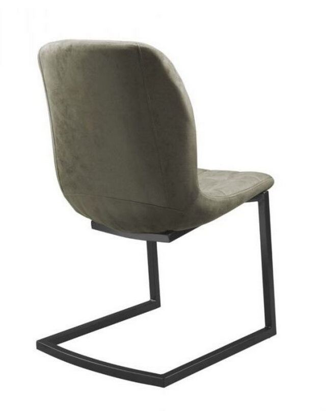 Eetkamerstoel Savannah Zwart 8211 Stof Soft Groen