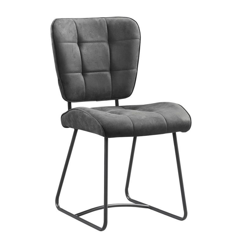 Eetkamerstoel Bailey Sl Zwart 8211 Stof Soft Antraciet