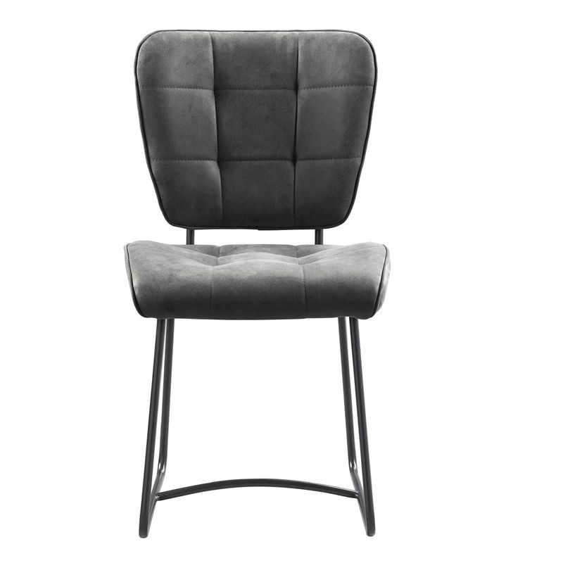 Eetkamerstoel Bailey Sl Zwart 8211 Stof Soft Antraciet