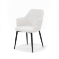 Armstoel Calvin Stof Teddy Ivory