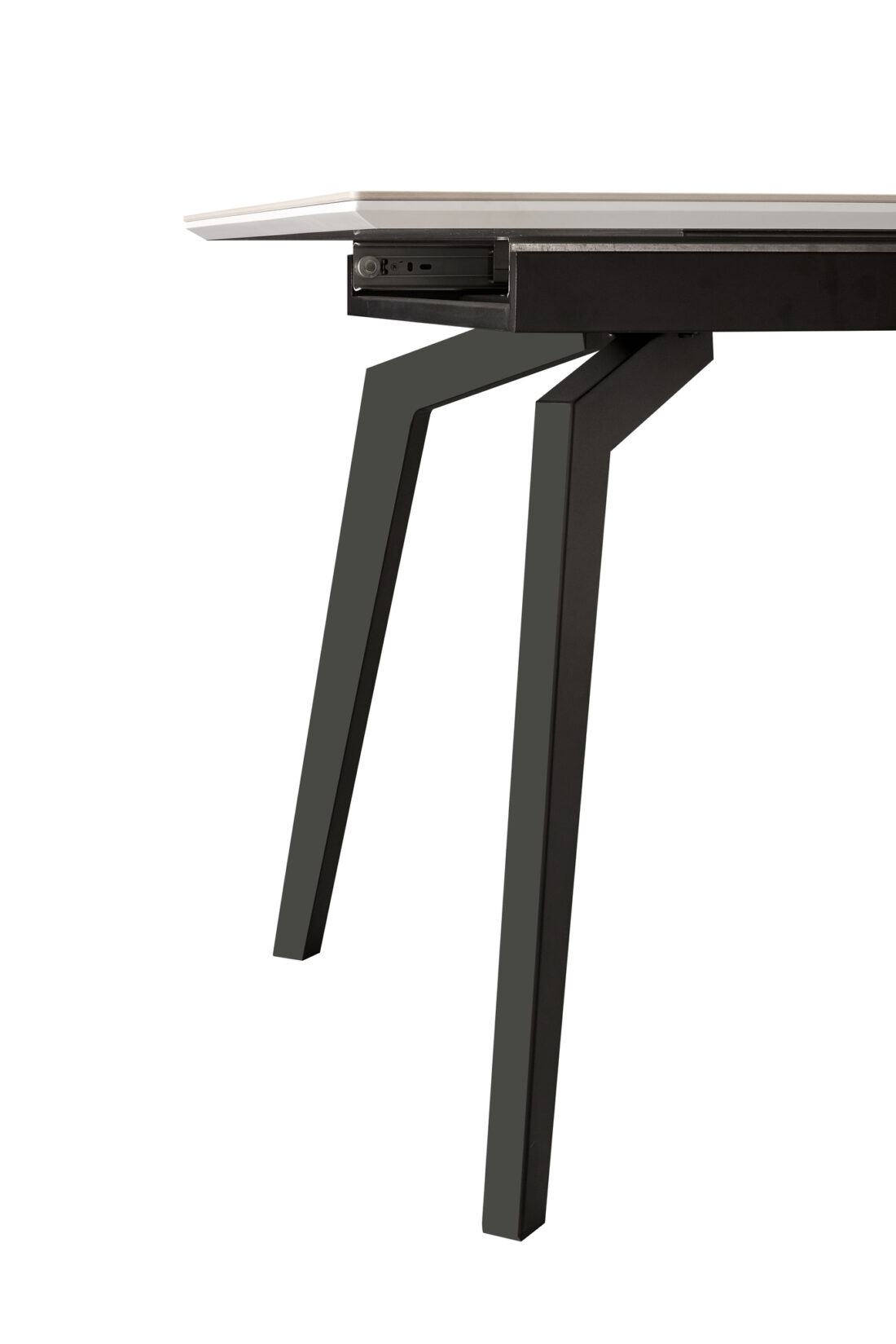 Eetkamertafel Venus Uitschuif 160 215 90 1 X 40cm Deckstone Wit Marmer