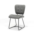 Eetkamerstoel Bailey SL zwart - Stof Soft Steel