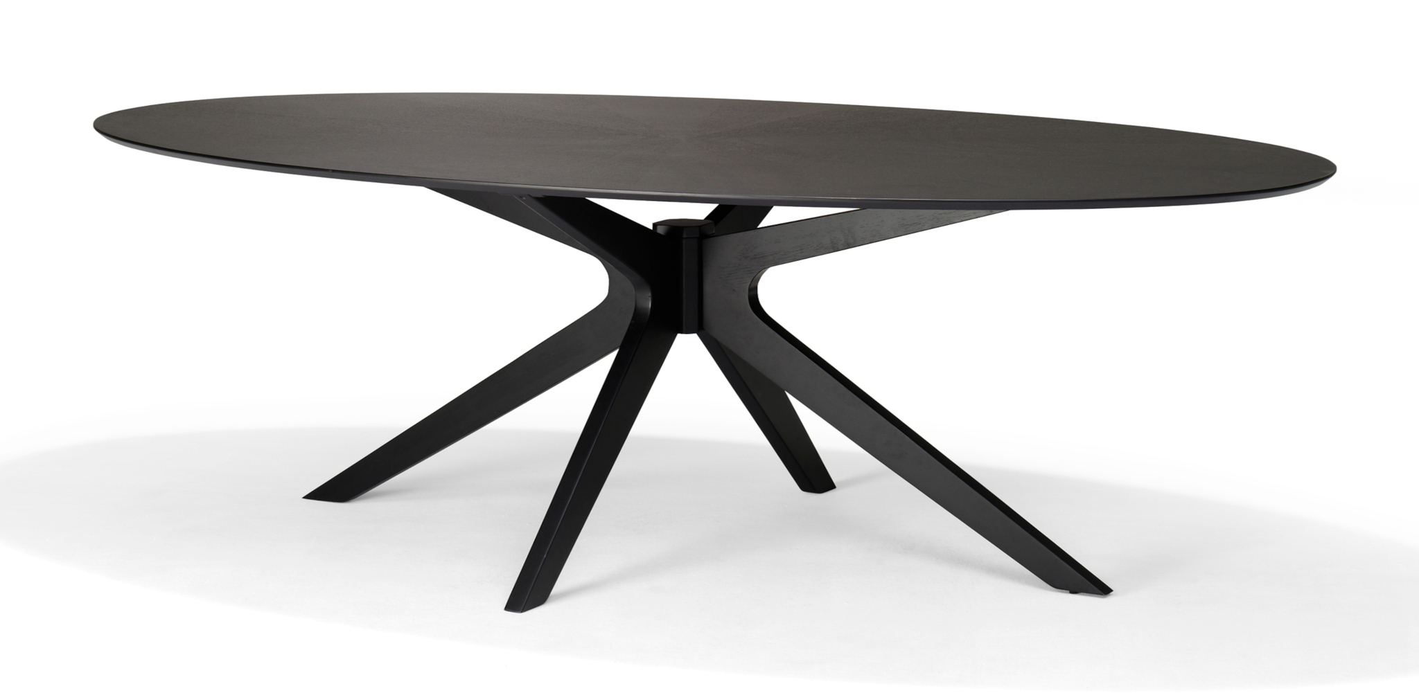 Julia 120x70 Salontafel Ovaal Eiken Zwart