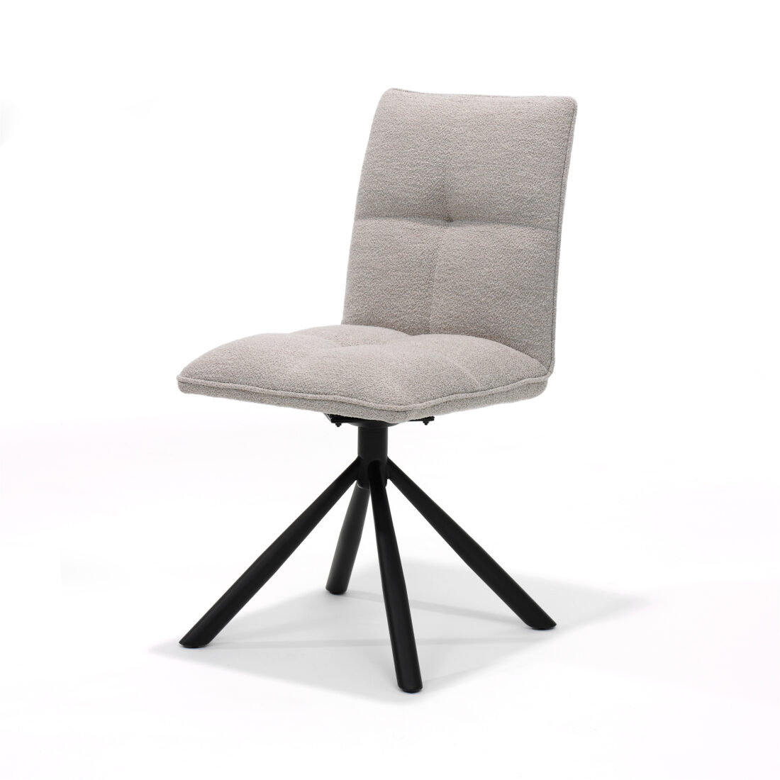 Eetkamerstoel Leon Mt2 Stof Alpine Natural 01 Draaivoet 180