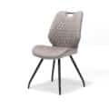 Eetkamerstoel Hardy zwart Stof Soft Pebble
