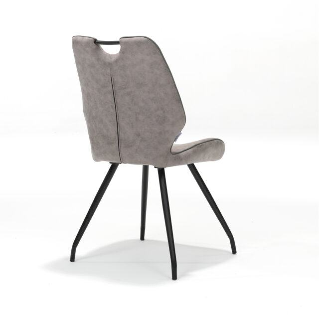 Eetkamerstoel Hardy Zwart Stof Soft Pebble