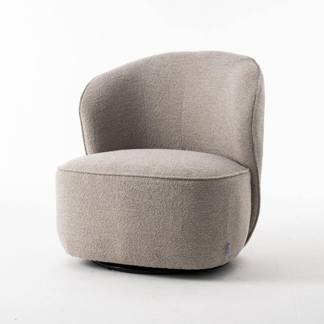 Draaifauteuil Sammy 8211 Stof Teddy 01 Natuurlijk