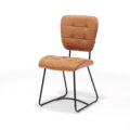 Eetkamerstoel Bailey SL zwart - Stof Soft Cognac