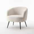 Fauteuil Laura - Stof Teddy Ivory 101