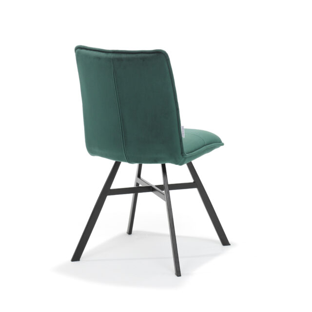 Eetkamerstoel Ramon Zwart 8211 Stof Velours Groen