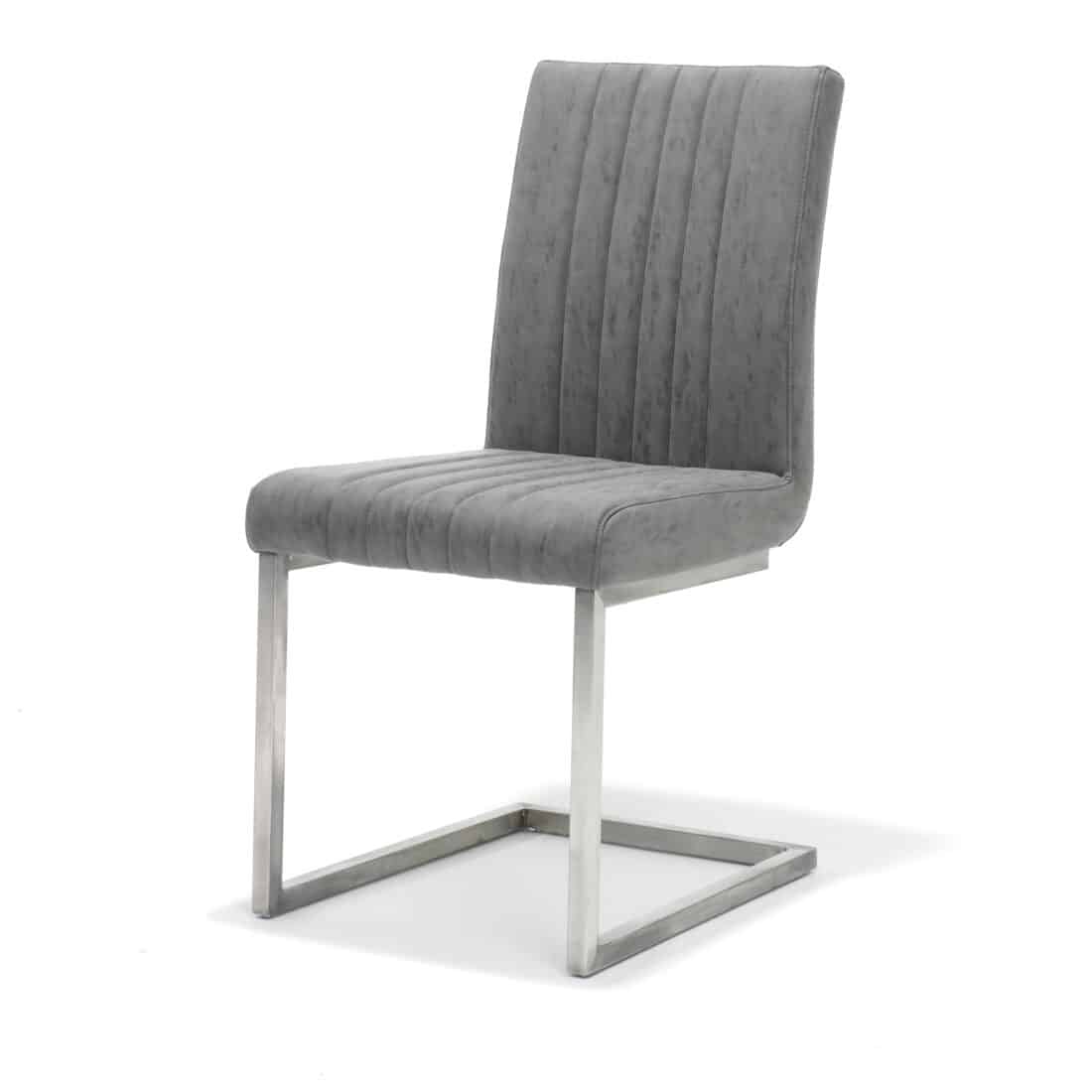 Eetkamerstoel Pleat Rvs Africa Pu Grijs Ms 12 Ukfr