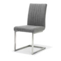 Eetkamerstoel Pleat RVS-Africa PU Grijs MS-12 UKFR