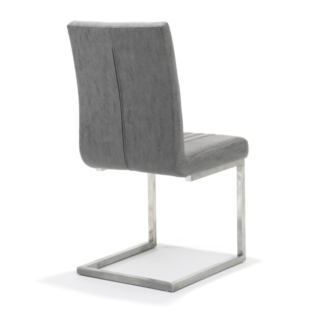 Eetkamerstoel Pleat Rvs Africa Pu Grijs Ms 12 Ukfr