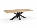 Eetkamertafel Stenvad - Eiken dessert - Metaal - 200x100 cm - 6cm