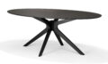 Eetkamertafel Julia 200X110 Ovaal Zwart Eiken