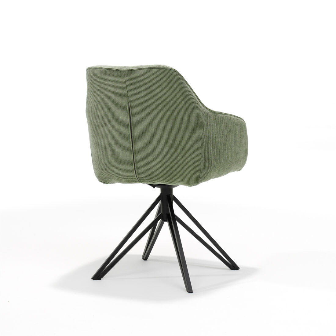 Armstoel Blues 8211 Ribstof Groen 8211 Draaivoet