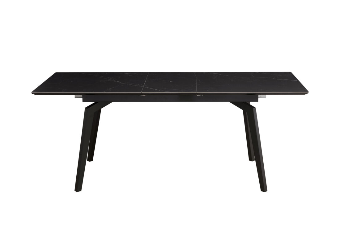 Eetkamertafel Venus Uitschuif 160 215 90 1 X 40cm Deckstone Zwart Marmer