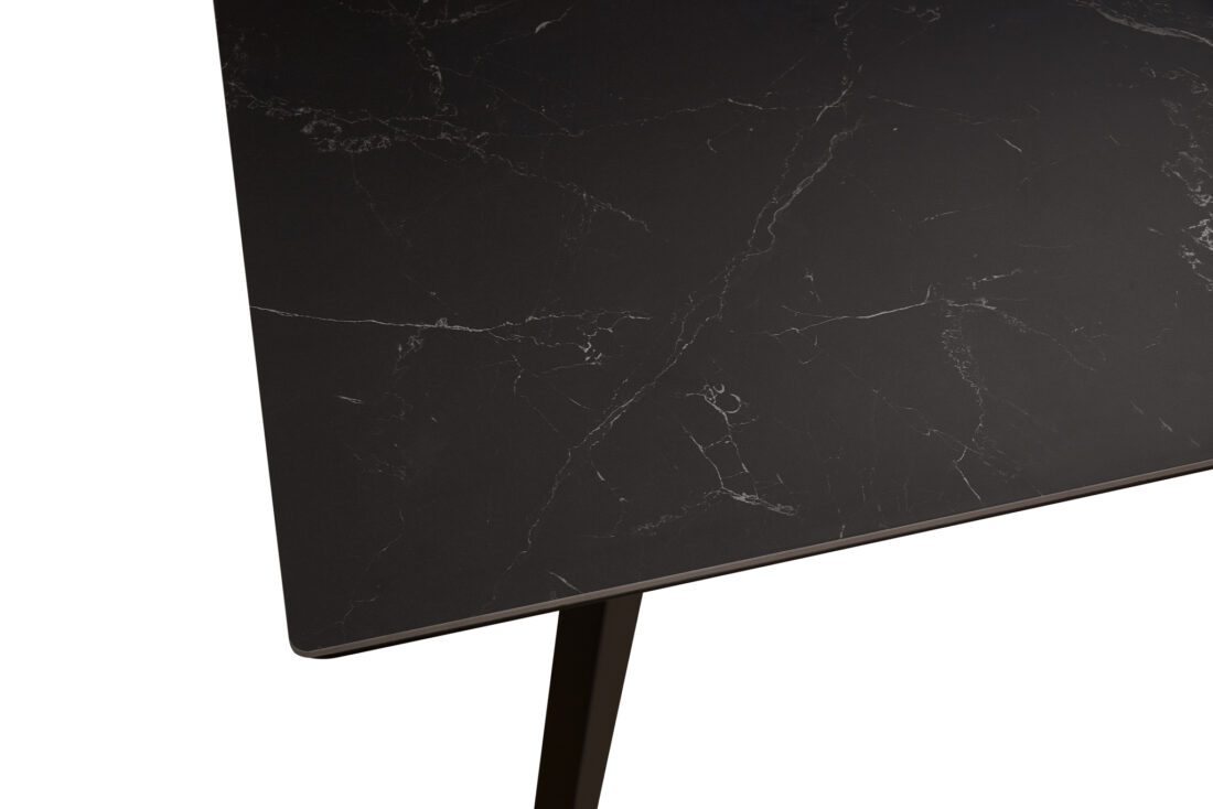 Eetkamertafel Venus Uitschuif 160 215 90 1 X 40cm Deckstone Zwart Marmer